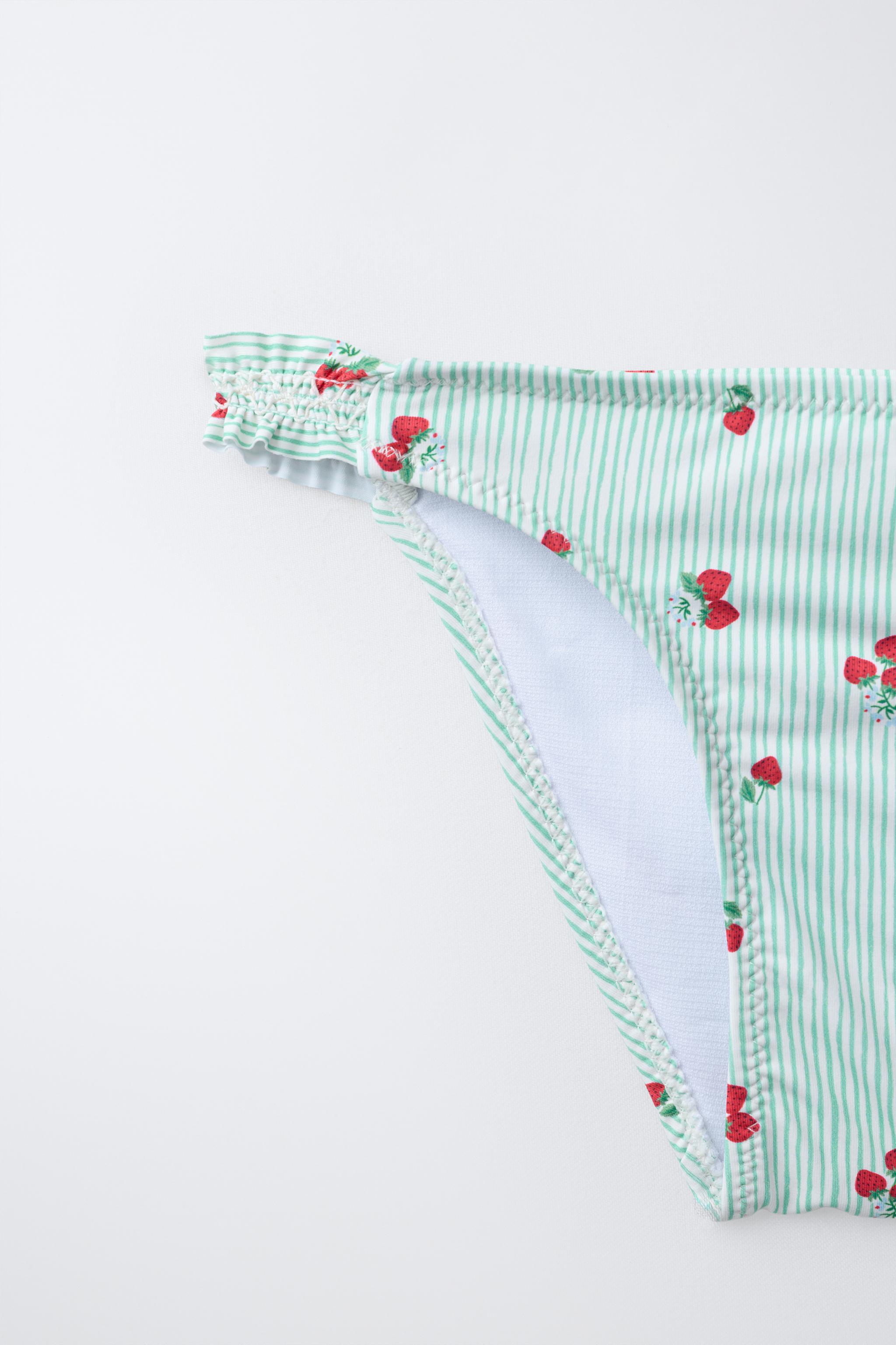 BIKINI RAYURES ET FRAISES (6-14 ANS)
